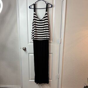 Spense Black and White Striped Dress